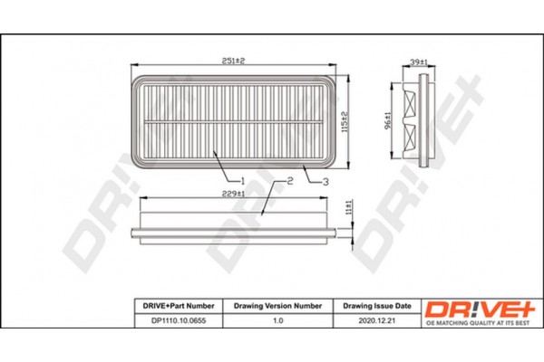 Dr!ve+ Φίλτρο Αέρα - DP1110.10.0655
