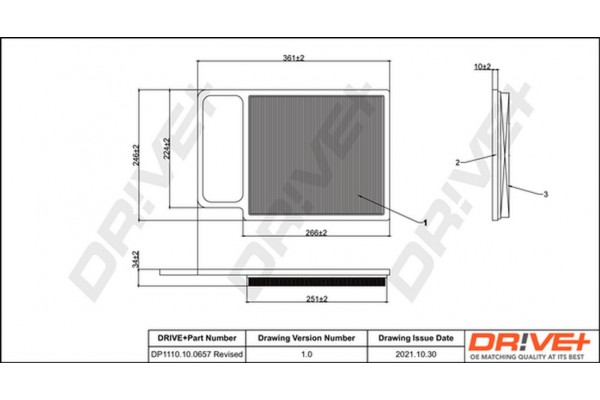 Dr!ve+ Φίλτρο Αέρα - DP1110.10.0657