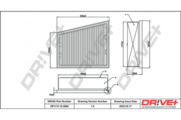 Dr!ve+ Φίλτρο Αέρα - DP1110.10.0665