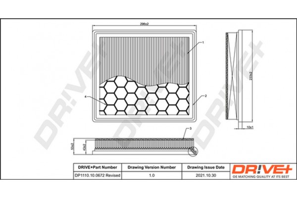 Dr!ve+ Φίλτρο Αέρα - DP1110.10.0672