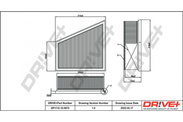 Dr!ve+ Φίλτρο Αέρα - DP1110.10.0673