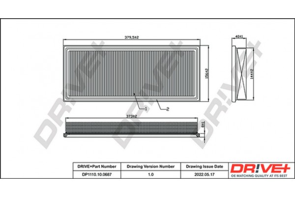 Dr!ve+ Φίλτρο Αέρα - DP1110.10.0687