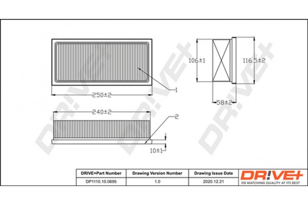 Dr!ve+ Φίλτρο Αέρα - DP1110.10.0695
