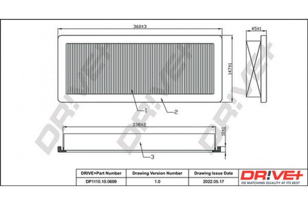 Dr!ve+ Φίλτρο Αέρα - DP1110.10.0699