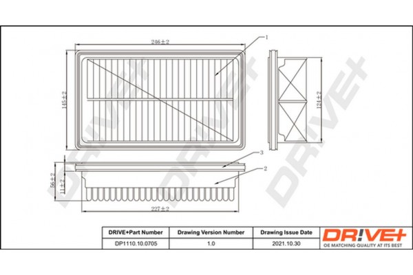 Dr!ve+ Φίλτρο Αέρα - DP1110.10.0705
