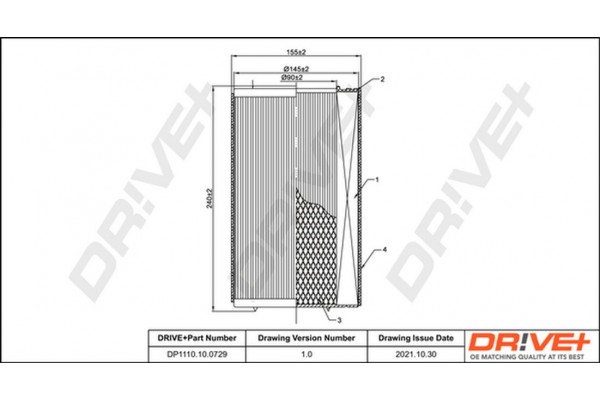Dr!ve+ Φίλτρο Αέρα - DP1110.10.0729
