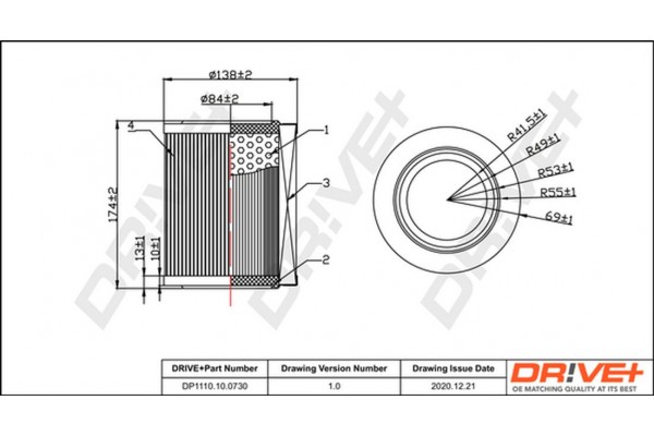 Dr!ve+ Φίλτρο Αέρα - DP1110.10.0730