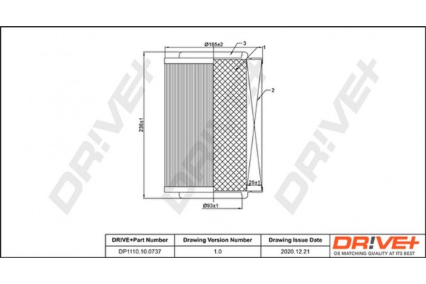 Dr!ve+ Φίλτρο Αέρα - DP1110.10.0737