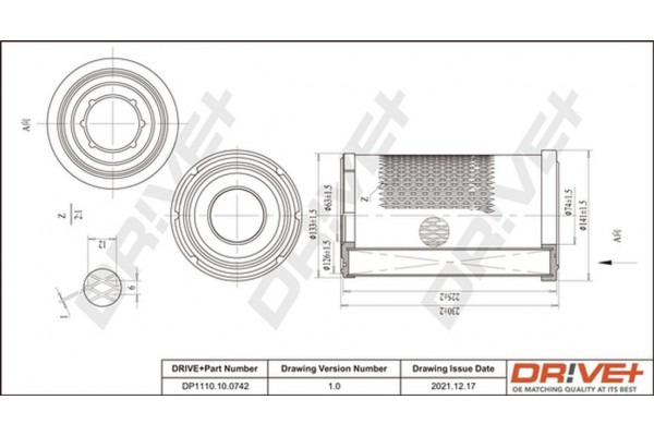 Dr!ve+ Φίλτρο Αέρα - DP1110.10.0742