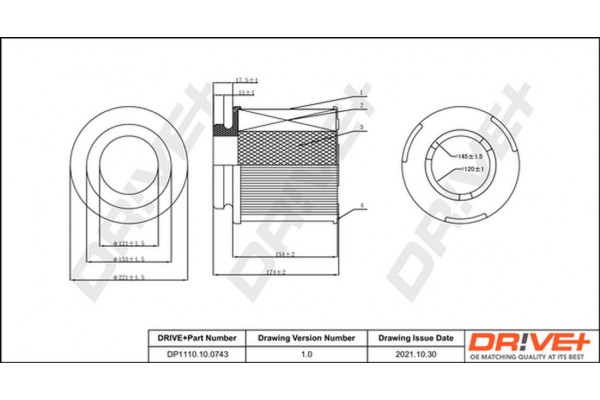 Dr!ve+ Φίλτρο Αέρα - DP1110.10.0743