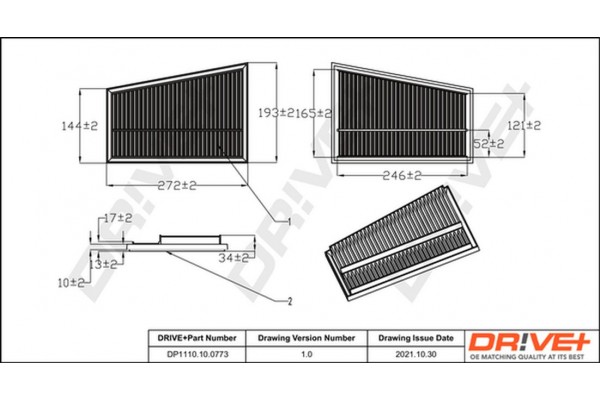 Dr!ve+ Φίλτρο Αέρα - DP1110.10.0773