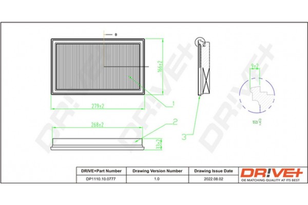 Dr!ve+ Φίλτρο Αέρα - DP1110.10.0777