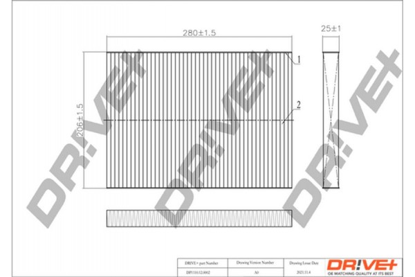 Dr!ve+ Φίλτρο, Αέρας Εσωτερικού Χώρου - DP1110.12.0002