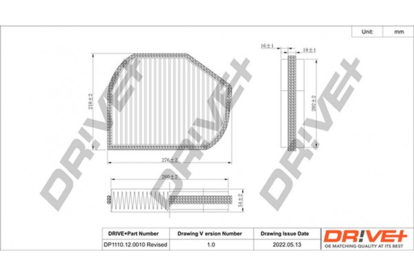 Dr!ve+ Φίλτρο, Αέρας Εσωτερικού Χώρου - DP1110.12.0010