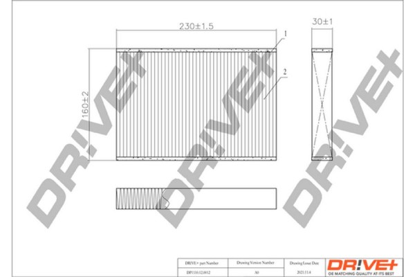 Dr!ve+ Φίλτρο, Αέρας Εσωτερικού Χώρου - DP1110.12.0012