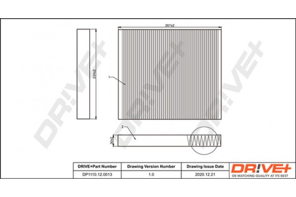 Dr!ve+ Φίλτρο, Αέρας Εσωτερικού Χώρου - DP1110.12.0013