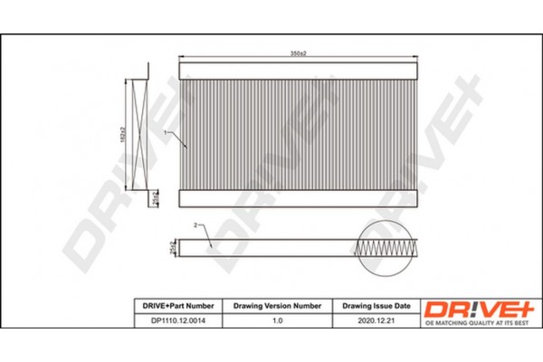 Dr!ve+ Φίλτρο, Αέρας Εσωτερικού Χώρου - DP1110.12.0014