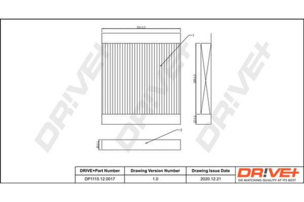 Dr!ve+ Φίλτρο, Αέρας Εσωτερικού Χώρου - DP1110.12.0017