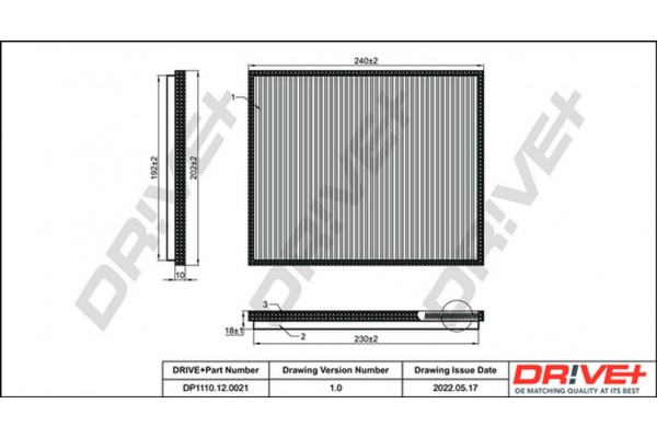 Dr!ve+ Φίλτρο, Αέρας Εσωτερικού Χώρου - DP1110.12.0021