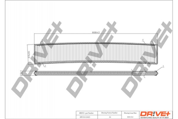 Dr!ve+ Φίλτρο, Αέρας Εσωτερικού Χώρου - DP1110.12.0023 Dr!ve+ Φίλτρο, Αέρας Εσωτερικού Χώρου - DP1110.12.0023
