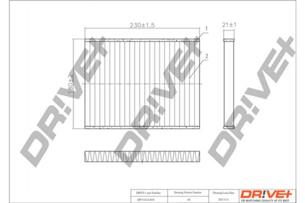 Dr!ve+ Φίλτρο, Αέρας Εσωτερικού Χώρου - DP1110.12.0031