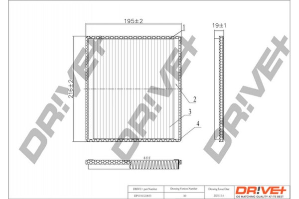 Dr!ve+ Φίλτρο, Αέρας Εσωτερικού Χώρου - DP1110.12.0033
