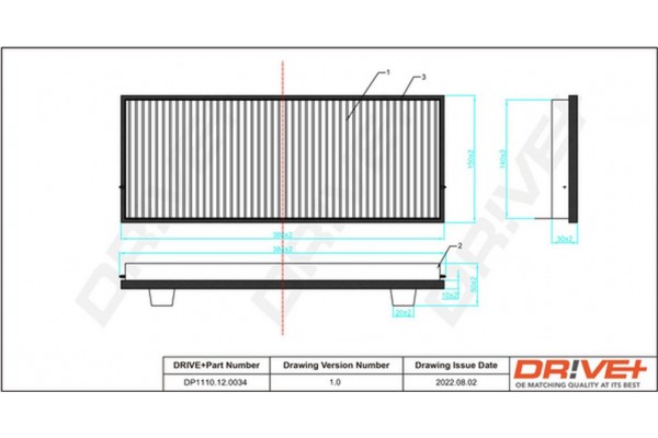 Dr!ve+ Φίλτρο, Αέρας Εσωτερικού Χώρου - DP1110.12.0034
