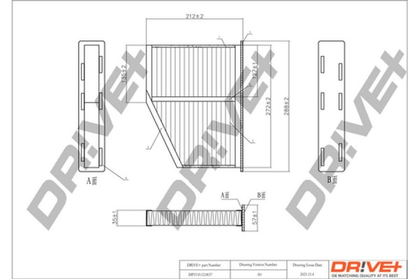 Dr!ve+ Φίλτρο, Αέρας Εσωτερικού Χώρου - DP1110.12.0037