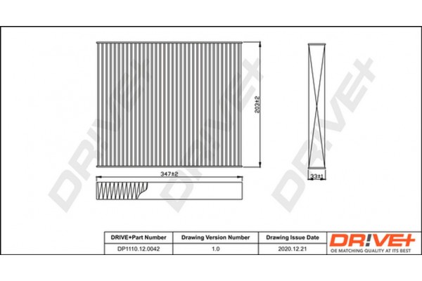 Dr!ve+ Φίλτρο, Αέρας Εσωτερικού Χώρου - DP1110.12.0042