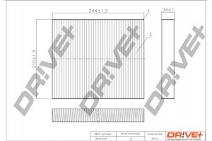 Dr!ve+ Φίλτρο, Αέρας Εσωτερικού Χώρου - DP1110.12.0047