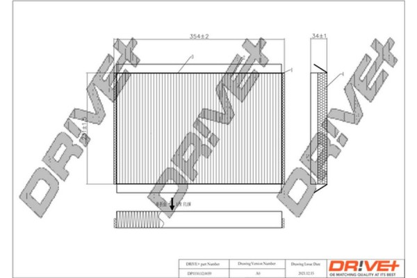 Dr!ve+ Φίλτρο, Αέρας Εσωτερικού Χώρου - DP1110.12.0059