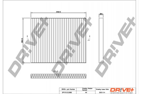 Dr!ve+ Φίλτρο, Αέρας Εσωτερικού Χώρου - DP1110.12.0085