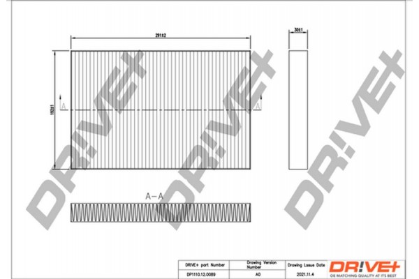 Dr!ve+ Φίλτρο, Αέρας Εσωτερικού Χώρου - DP1110.12.0089