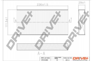 Dr!ve+ Φίλτρο, Αέρας Εσωτερικού Χώρου - DP1110.12.0090