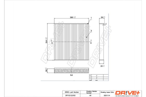 Dr!ve+ Φίλτρο, Αέρας Εσωτερικού Χώρου - DP1110.12.0103