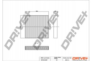 Dr!ve+ Φίλτρο, Αέρας Εσωτερικού Χώρου - DP1110.12.0107