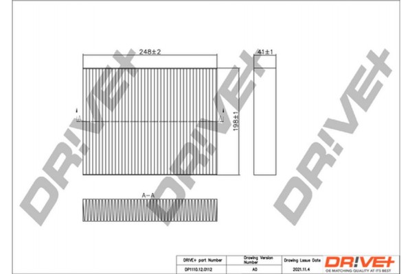 Dr!ve+ Φίλτρο, Αέρας Εσωτερικού Χώρου - DP1110.12.0112