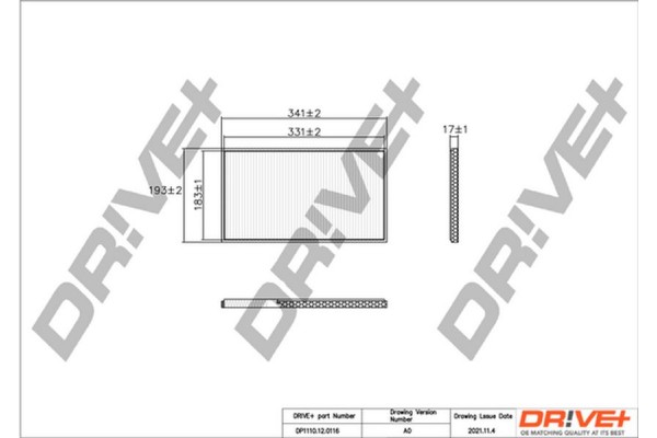 Dr!ve+ Φίλτρο, Αέρας Εσωτερικού Χώρου - DP1110.12.0116