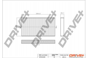 Dr!ve+ Φίλτρο, Αέρας Εσωτερικού Χώρου - DP1110.12.0118
