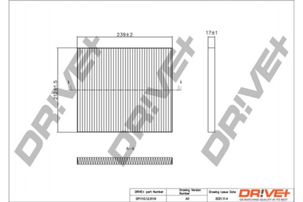 Dr!ve+ Φίλτρο, Αέρας Εσωτερικού Χώρου - DP1110.12.0119