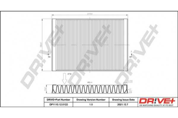 Dr!ve+ Φίλτρο, Αέρας Εσωτερικού Χώρου - DP1110.12.0122