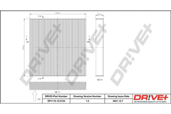 Dr!ve+ Φίλτρο, Αέρας Εσωτερικού Χώρου - DP1110.12.0124
