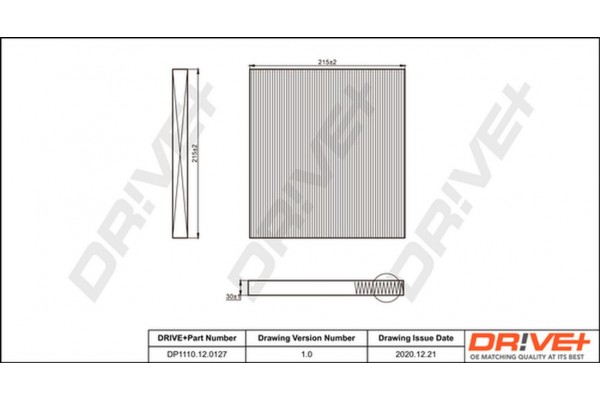 Dr!ve+ Φίλτρο, Αέρας Εσωτερικού Χώρου - DP1110.12.0127
