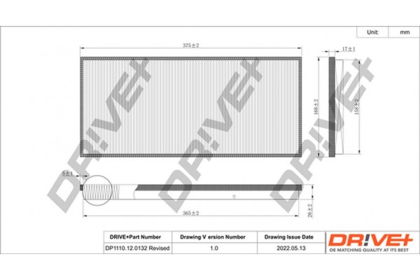 Dr!ve+ Φίλτρο, Αέρας Εσωτερικού Χώρου - DP1110.12.0132