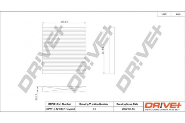 Dr!ve+ Φίλτρο, Αέρας Εσωτερικού Χώρου - DP1110.12.0137