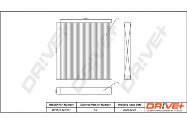 Dr!ve+ Φίλτρο, Αέρας Εσωτερικού Χώρου - DP1110.12.0147