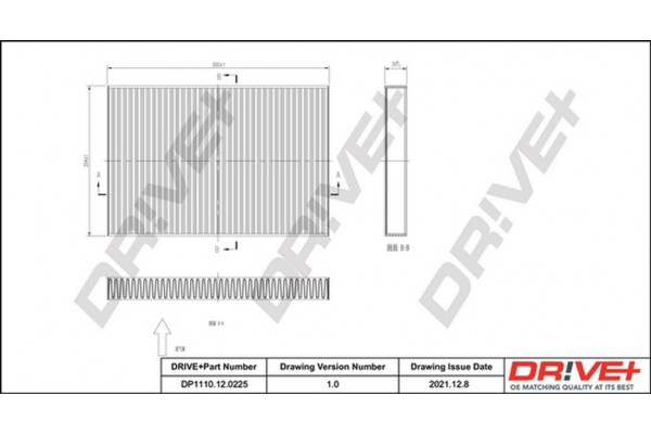Dr!ve+ Φίλτρο, Αέρας Εσωτερικού Χώρου - DP1110.12.0225 Dr!ve+ Φίλτρο, Αέρας Εσωτερικού Χώρου - DP1110.12.0225