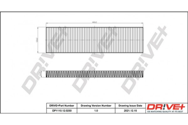 Dr!ve+ Φίλτρο, Αέρας Εσωτερικού Χώρου - DP1110.12.0250 Dr!ve+ Φίλτρο, Αέρας Εσωτερικού Χώρου - DP1110.12.0250
