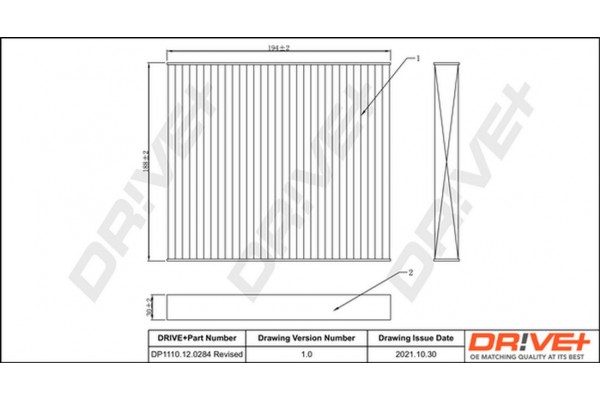 Dr!ve+ Φίλτρο, Αέρας Εσωτερικού Χώρου - DP1110.12.0284 Dr!ve+ Φίλτρο, Αέρας Εσωτερικού Χώρου - DP1110.12.0284