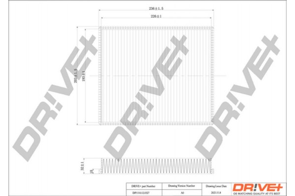 Dr!ve+ Φίλτρο, Αέρας Εσωτερικού Χώρου - DP1110.12.0327